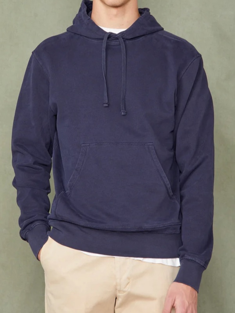 Officine Generale Navy Hooded Pullover Sweatshirt unisex